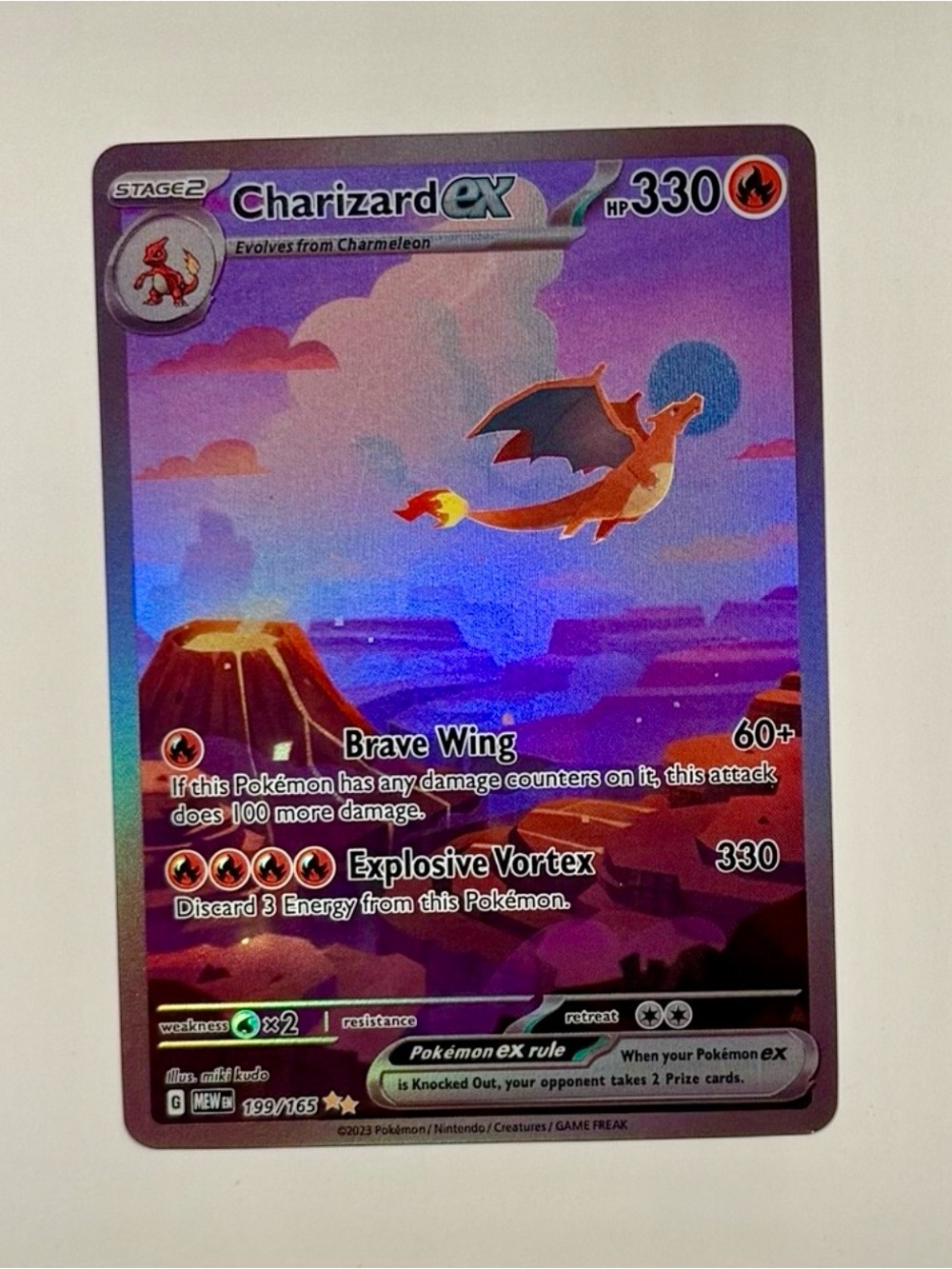 Pokémon Custom DIY Fan Art Card Charizard ex (199/165) Holo, For Display Only